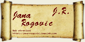 Jana Rogović vizit kartica